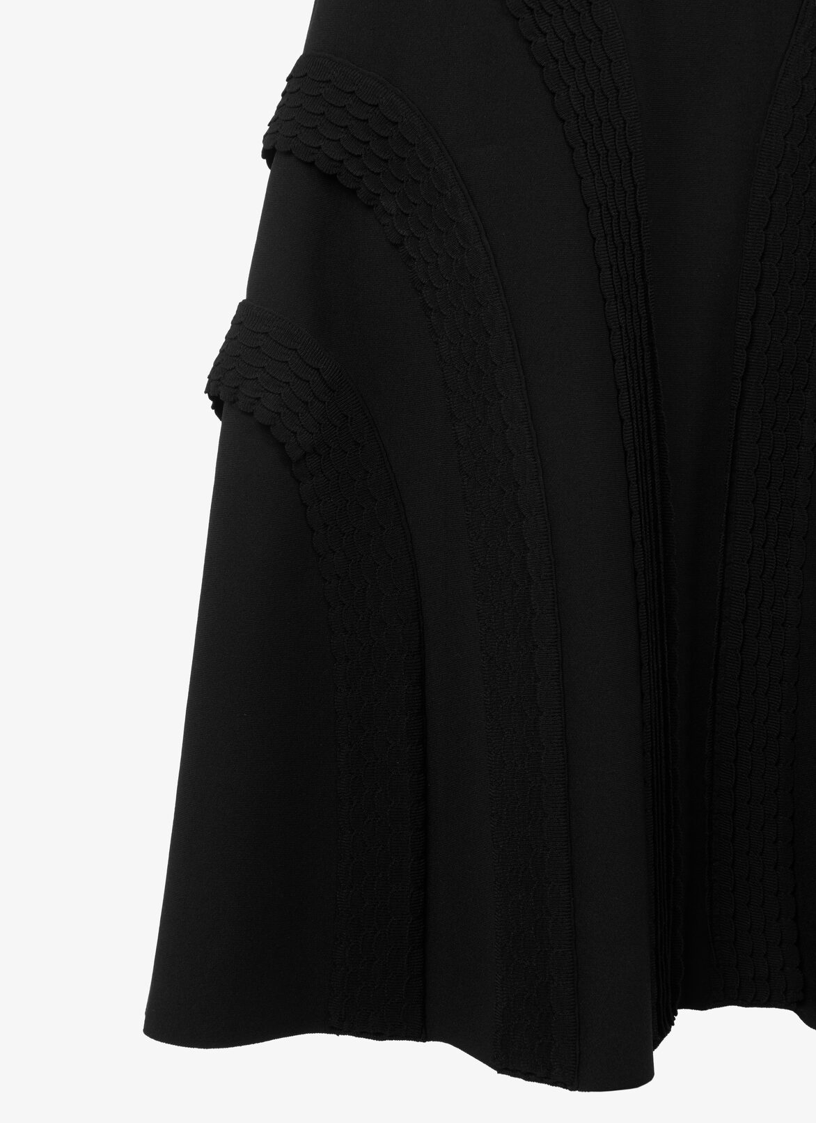Piped Sleeveless Dress  ALAÏA BLACK PIPED SLEEVELESS DRESS